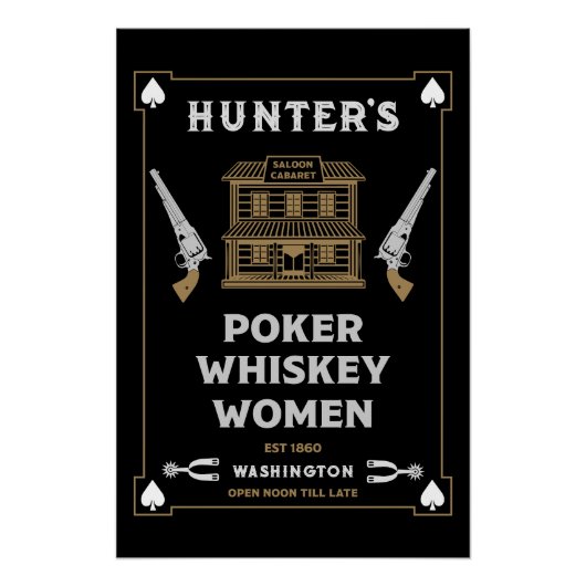 Cowboy American Frontier Saloon Poster (Vorderseite)