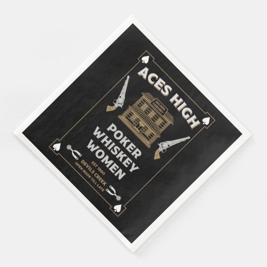 Cowboy American Frontier Saloon Serviette (Ecke)