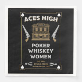 Cowboy American Frontier Saloon Serviette (Vorderseite)