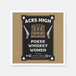 Cowboy American Frontier Saloon Serviette