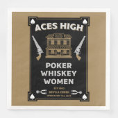 Cowboy American Frontier Saloon Serviette (Vorderseite)