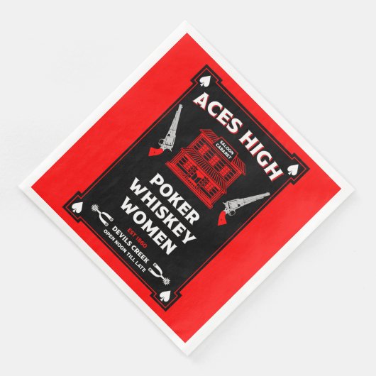 Cowboy American Frontier Saloon Serviette (Ecke)