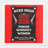 Cowboy American Frontier Saloon Serviette (Vorderseite)