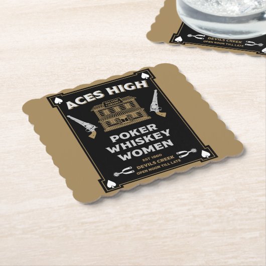 Cowboy American Frontier Saloon Untersetzer (angewinkelt)