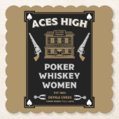 Cowboy American Frontier Saloon Untersetzer (Vorderseite)