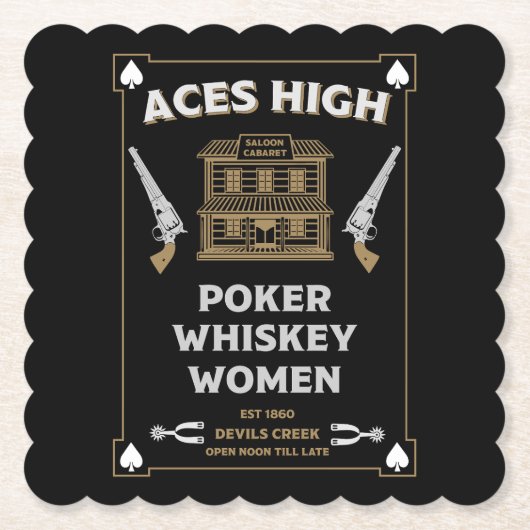 Cowboy American Frontier Saloon Untersetzer (Vorderseite)