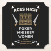 Cowboy American Frontier Saloon Untersetzer (Vorderseite)