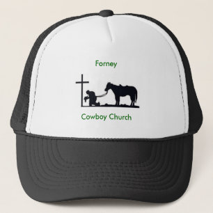 cowboy_and_cross, Forney, Cowboy-Kirche Truckerkappe