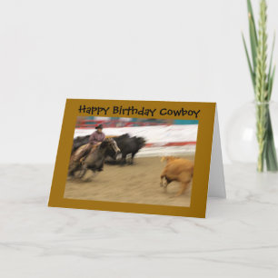Cowboy and Horse Birthday Card Karte