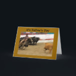 Cowboy and Horse Father's Day Card Karte<br><div class="desc">The dirt's a flyin' and the competition is tough... but this card's a winner for your cowboy on Father's Day</div>