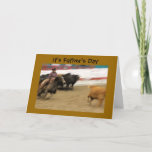 Cowboy and Horse Father's Day Card Karte<br><div class="desc">The dirt's a flyin' and the competition is tough... but this card's a winner for your cowboy on Father's Day</div>