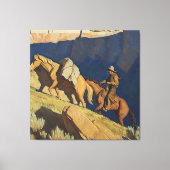 "Cowboy and Pack Horse" von Maynard Dixon Leinwanddruck (Vorderseite)