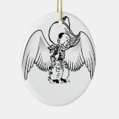 Cowboy Angel Keramikornament (Rechts)