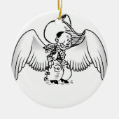 Cowboy Angel Keramikornament (Vorne)