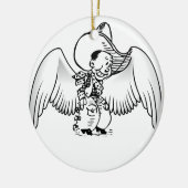Cowboy Angel Keramikornament (Links)