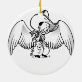 Cowboy Angel Keramikornament (Hinten)