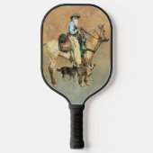 Cowboy, Appaloosa und Dogies Pickleball Paddle (Vorderseite)