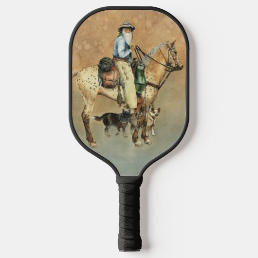 Cowboy, Appaloosa und Dogies Pickleball Paddle (Vorderseite)