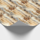 Cowboy-Aquarell im Westen - Geschenkpapier (Ecke)