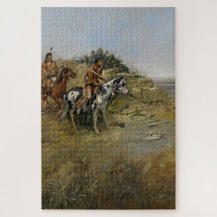 Cowboy Art by Charles Russell Puzzle