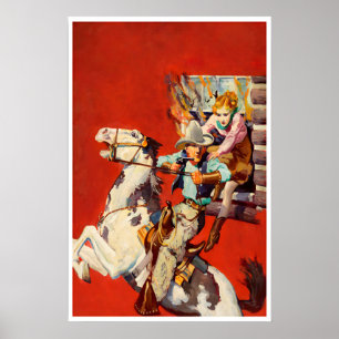 Cowboy Art Revolverheld-Druck Western Poster