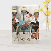 Cowboy Asleep in Beauty Salon Karte (Gelbe Blume)