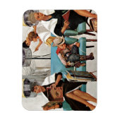 Cowboy Asleep in Beauty Salon Magnet (Vertikal)