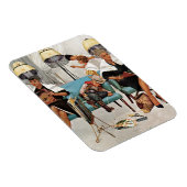 Cowboy Asleep in Beauty Salon Magnet (Rechte Seite)