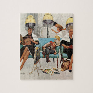 Cowboy Asleep in Beauty Salon Puzzle