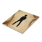 Cowboy auf Cowhide Fliese (Seite)