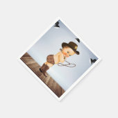 Cowboy auf dem Weg Babydusche Serviette (Ecke)