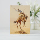 Cowboy auf einem Buckpferd #2 von Edward Borein Dankeskarte (Stehend Vorderseite)