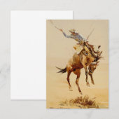 Cowboy auf einem Buckpferd #2 von Edward Borein Dankeskarte (Vorne/Hinten)