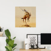 Cowboy auf einem Buckpferd #2 von Edward Borein Poster (Heimbüro)