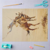 Cowboy auf einem Buckpferd #2 von Edward Borein Seidenpapier (Basteln)