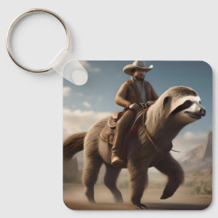 Cowboy auf einem Latschpferd, Schlüsselanhänger