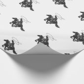 Cowboy auf einem Pferd mit Brille Geschenkpapier (Ecke)