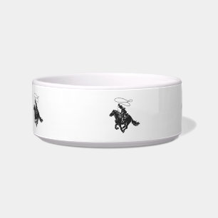 Cowboy auf einem Pferd mit Brille Napf