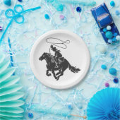 Cowboy auf einem Pferd mit Brille Pappteller (Party)