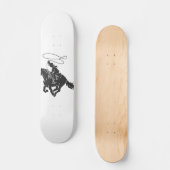 Cowboy auf einem Pferd mit Brille Skateboard (Vorderseite)