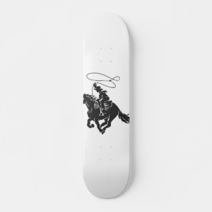 Cowboy auf einem Pferd mit Brille Skateboard