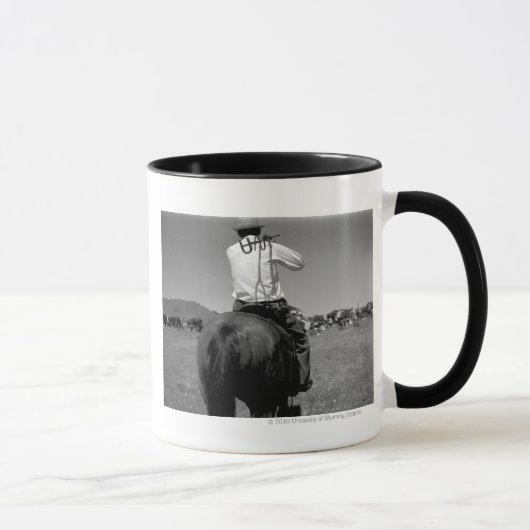 Cowboy auf einem Pferd mit zwei Marken Tasse (Rechts)