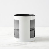 Cowboy auf einem Pferd mit zwei Marken Tasse (Zentrum)