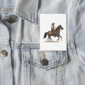 Cowboy auf Pferd Button (Insitu)