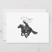 Cowboy auf Pferd mit Lasso Einladung (Rückseite)
