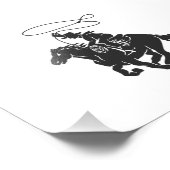 Cowboy auf Pferd mit Lasso Fotodruck (Ecke)