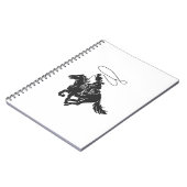 Cowboy auf Pferd mit Lasso Notizblock (Linke Seite)