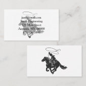 Cowboy auf Pferd mit Lasso Visitenkarte (Vorne/Hinten)