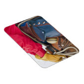 Cowboy auf Pferd mit Lederklappen Magnet (Rechte Seite)