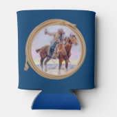 Cowboy auf Pferd Toast machen Dosenkühler (Rückseite)